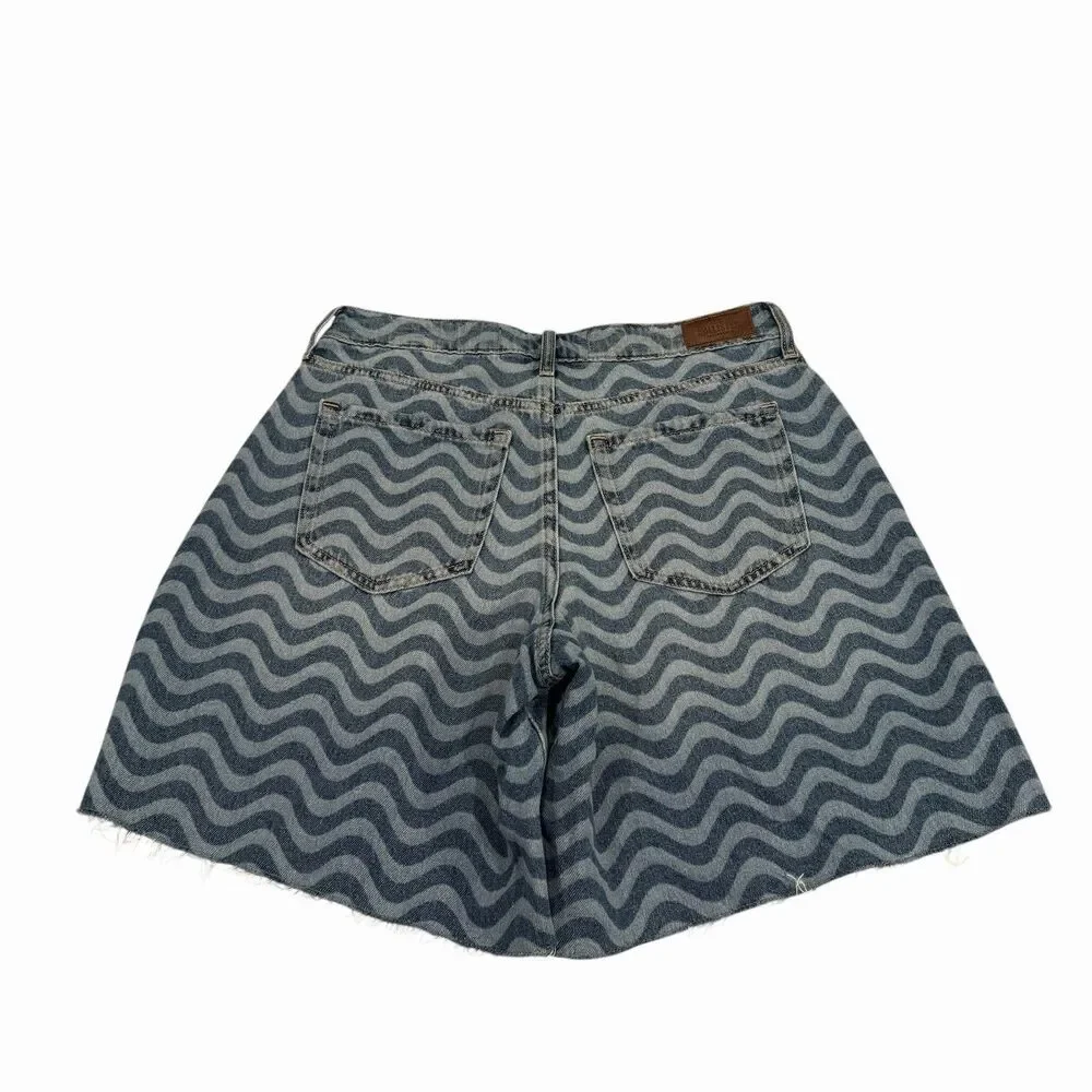 Hollister Vintage Baggy Shorts Womens Denim Wide Wavy High Rise 9 Y2K Style‎ NWT